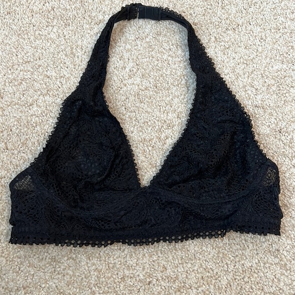 Victoria’s Secret Black Lace Halter Bralette - Picture 1 of 5